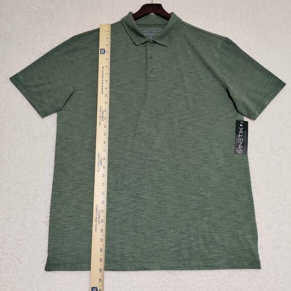 Anetik Polo Mens XL Green Premium Performance UPF 30+ Short Sleeve Shirt NWT - Picture 11 of 14